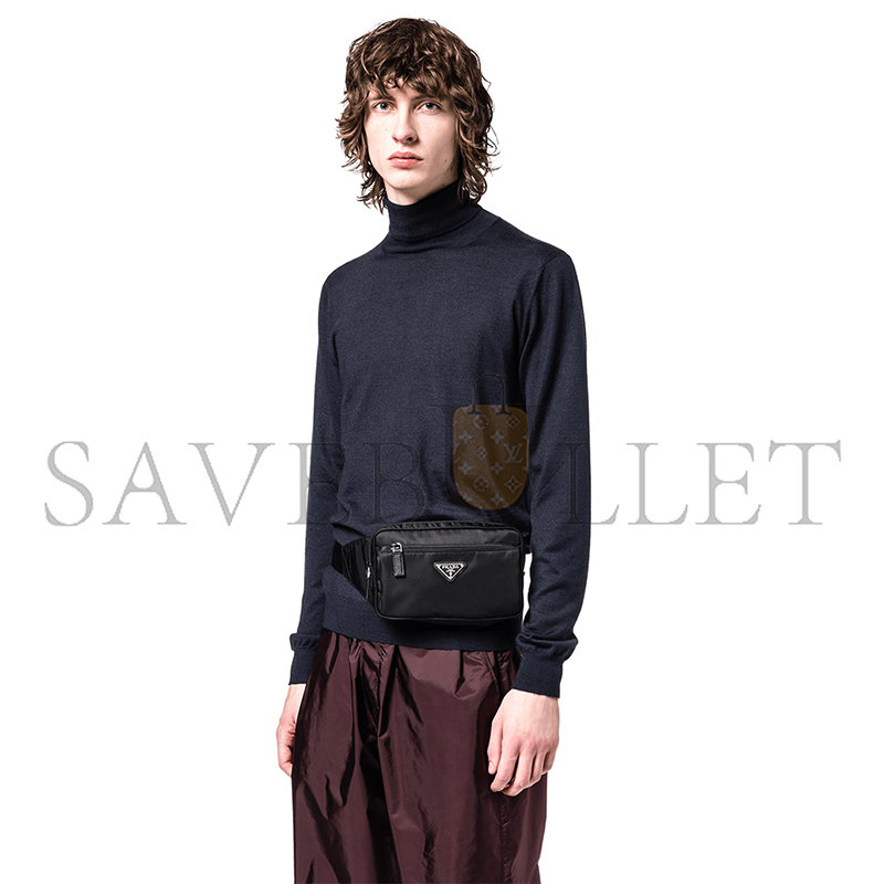 PRADA RE-NYLON AND SAFFIANO LEATHER BELT BAG 2VL977 (21*12.5*4.5cm) PRADA RE-NYLON AND SAFFIANO LEATHER BELT BAG 2VL977 (21*12.5*4.5cm)